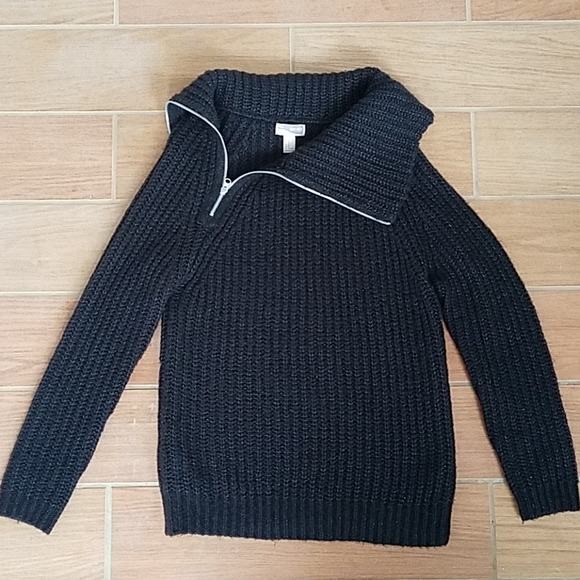 Forever 21 Black Cowl Neck Sweater - Picture 2 of 8